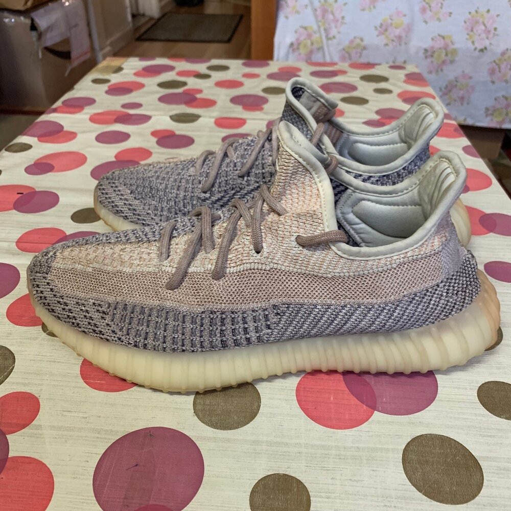 ADIDAS YEEZY BOOST 350 V2 KANYE WEST ASH PEARL GREY TAN ZYON CREAM GY7658 9.5